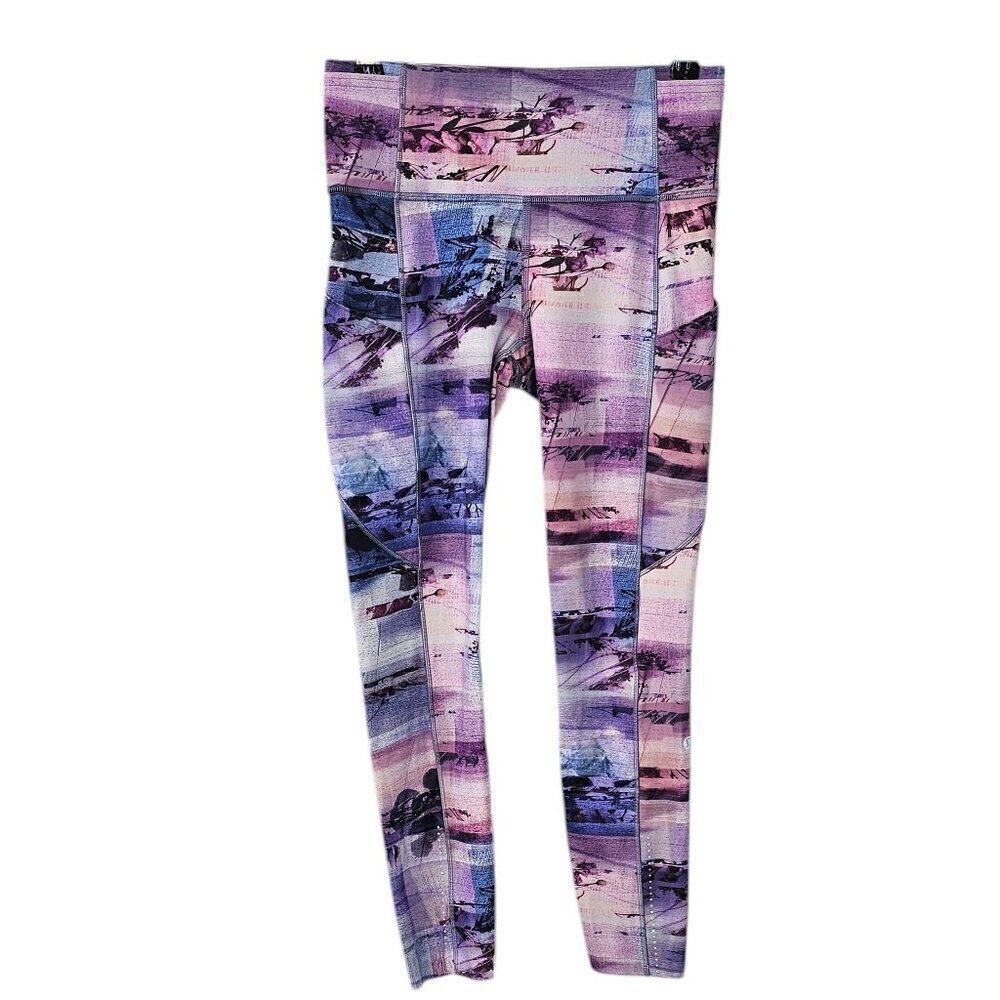 Lululemon Fast & Free 7/8 Tight II Nulux Sunrise Silhouette Multi, Size 6